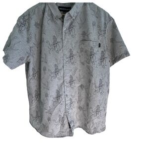 Molokai Surf Co. Shirt Gray Nautical Ocean Graphic Men XXL‎